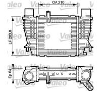 VALEO Radiador de admisión, intercooler para RENAULT: Modus, Clio & NISSAN: Note, NV200 (Ref: 817999)