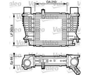 VALEO Radiador de admisión, intercooler para RENAULT: Modus, Clio & NISSAN: Note, NV200 (Ref: 817999)