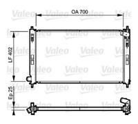 VALEO Radiador De Agua Aluminio Para Mitsubishi Outlander II CW_W 2.0 DI-D