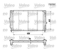 VALEO Radiador De Agua Para Audi A6 4B C5 2.4 2.8 4B2 2.7 T