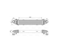 VALEO Radiador de aire de admisión, Refrigeración del motor 818616