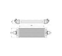 VALEO Radiador de aire de admisión, Refrigeración del motor 818644