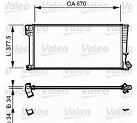 VALEO Radiador, Refrigeración del motor 731743