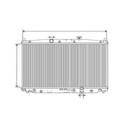 VALEO Radiador Refrigeración del Motor Aluminio 688 mm 350 mm para HONDA CR-Z