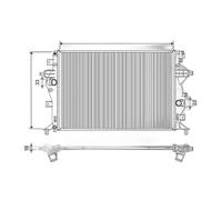 VALEO Radiador Refrigeración Motor Aluminio 608 mm x 408 mm