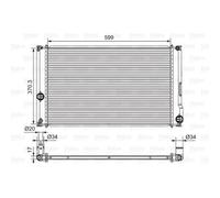 VALEO Radiador Refrigerador De Agua Para Toyota Prius W3 1.8 Hybrid ZVW4