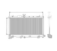 VALEO Refrigerador de Motor 688 mm 340 mm Aluminio Para SUBARU IMPREZA