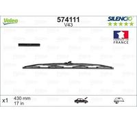 VALEO SILENCIO Escobillas Limpiaparabrisas para BMW 5 Sedán (E12) 430mm
