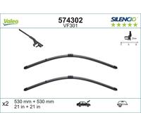 VALEO SILENCIO X.TRM SILENCIO FLAT BLADE SET Escobillas Limpiaparabrisas