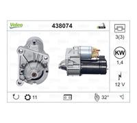 VALEO Starter 1.4 KW Para Renault Kangoo Express D 65 1.9 Trafic Kasten Opel