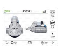 Valeo Starter 2.2 KW Para Ford Transit Custom Kasten 438321