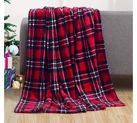 Valerian Manta de terciopelo de lujo súper suave y ligera con impresiones de forro polar durante todo el año, decoración del hogar, manta cálida y acogedora, sofá y regalo, 50 x 60 pulgadas, a cuadros