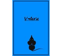 Valerie: Blaues Notizbuch mit Mäusemotiv | A5 | kariert | 120 Seiten | Softcover