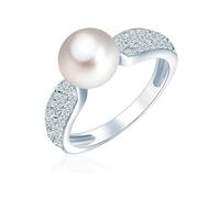 Valero Pearls Anillo de perlas para Mujer Plata de ley 925
