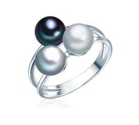 Valero Pearls Anillo genciana / plata / blanco perla 64 genciana / plata / blanco perla