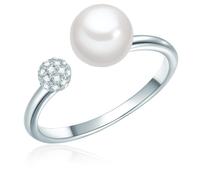 Valero Pearls Anillo plata / blanco / blanco perla 56 EUR