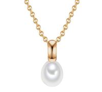 Valero Pearls Collar para Mujer Plata de ley 925 Perlas de agua dulce de cultivo Cadena de ancla