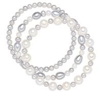 Valero Pearls Conjunto de joyería gris claro / blanco One SizexTallas normales gris claro / blanco