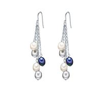 Valero Pearls Pendientes azul real / plata / blanco perla One Size EUR