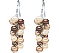 Valero Pearls Pendientes beige / marrón castaño / plata One Size beige / marrón castaño / plata
