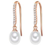 Valero Pearls Pendientes oro rosa / blanco perla One Size EUR