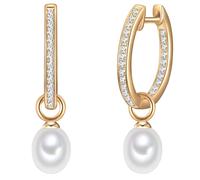 Valero Pearls Pendientes oro / transparente / blanco perla One Size EUR