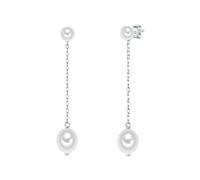 Valero Pearls Plata de ley 925 Pendientes largos con perlas