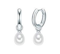 Valero Pearls Pendientes para Mujer Plata de ley 925 Perlas de agua dulce de cultivo Pendientes creole