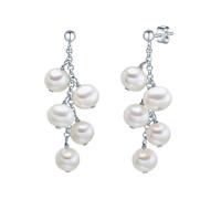Valero Pearls Pendientes plata / blanco perla One Size EUR