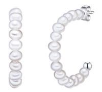 Valero Pearls Pendientes plata / blanco perla One Size EUR