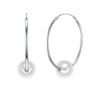 Valero Pearls Pendientes plata / blanco perla One Size EUR