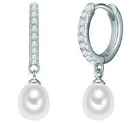 Valero Pearls Pendientes plata / blanco perla One Size EUR