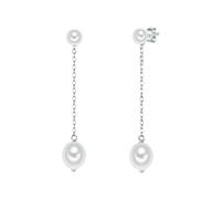 Valero Pearls Pendientes plata / blanco perla One Size plata / blanco perla