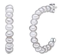 Valero Pearls Pendientes plata / blanco perla One Size plata / blanco perla