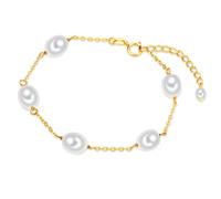 Valero Pearls Pulsera oro / blanco perla One Size EUR