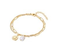 Valero Pearls Pulsera para Mujer Acero fino Perlas de agua dulce de cultivo aprox. 6,5 mm