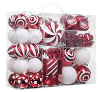 Valery Madelyn - Juego de Adornos de Navidad, 108 Unidades, bastón de Caramelo, Rojo y Blanco, irrompibles, Decoraciones de árbol de Navidad, Bolas Decorativas, Adornos Colgantes, decoración Fiesta