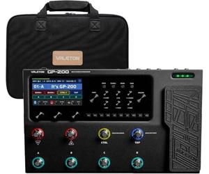 VALETON Guitarras Bajo Pedal de Efectos Multi-Efectos Procesador Guitarras Bajo Modeling IR Gabinets Simulación con FX Loop MIDI I/O Expression Pedal estéreo OTG USB (GP-200 + Bag)