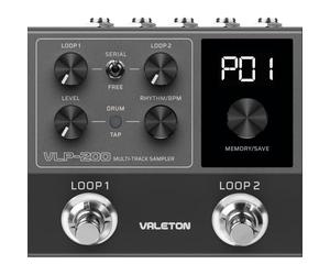 Valeton Muestrador multipista VLP-200 - Dos loops completos y una variedad de patrones de ritmo de batería