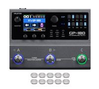Valeton Procesador de guitarra multiefectos GP-180 con modelado HD, más de 200 efectos, batería integrada, soporte IR y Nam, Looper, máquina de ritmos, interfaz de audio USB