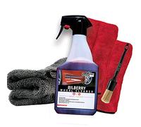 ValetPRO Bilberry Wheel Cleaner 500 ml - Limpiador de llantas concentrado + pincel Nuke Guys + 2 guantes de precisión Nuke Guys + paño seco detallado 1000 GSM
