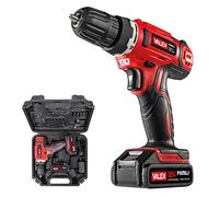 Valex 1429387 - Taladro atornillador a batería de litio 18 V FAMILY-TECH 218, en maletín, 0-650 rpm, 2 baterías incluidas, rojo, 3/8 pulgadas