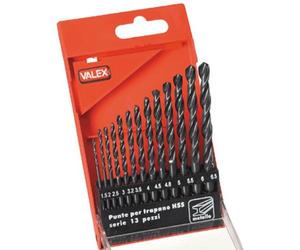 Valex Brocas de taladro para metal HSS, serie 13 piezas, en caja