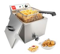 Valgus Freidora eléctrica profesional de acero inoxidable 3000W 16L