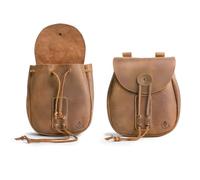 Valhalla Gear, Bushcraft - Bolsa portátil segura para guardar dinero, monedas, billetes, objetos de valor, cuero de grano completo, hecho a mano, Caoba., Unique, Classic