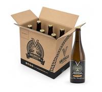Valhalla Hidromiel Doble Miel | Cerveza Artesanal Estilo Show Mead Dulce | Bebida Natural con Aroma de Higos Pasas y Flores | Caja 6 Botellas 75cl | Sin Gluten ni Sulfitos | 11% Grados Alcohol