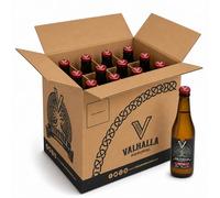 Valhalla Hidromiel Freyja | Cerveza Artesanal Estilo Metheglin Semi Dulce | Bebida Natural con Frutos Rojos del Bosque y Miel | Caja 12 Botellines 33cl | Sin Gluten ni Sulfitos | 11% Grados Alcohol)