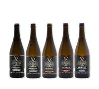 Valhalla Hidromiel Pack Degustación | Surtido 5 Variedades Estilo Cerveza Vikinga Sin Gluten ni Sulfitos | Miel de Flores con Sabores Artesanales | Selección Premium | Botellas de Vidrio 75cl