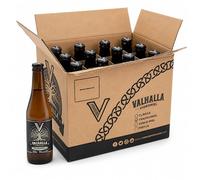 Valhalla Hidromiel Tradicional Cerveza Artesanal | Estilo Show Mead Semi Seco | Bebida Natural con Aroma de Frutas Blancas y Miel | Caja 12 Botellines 33cl | Sin Gluten | 11% Grados Alcohol
