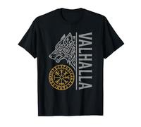 Valhalla Lobo Vikingo Vegvísir Runas Mitología Nórdica Camiseta